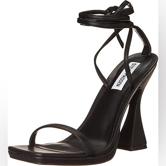 Steve Madden Lafayette Black Wrap Around Heels - Picture 1 of 5